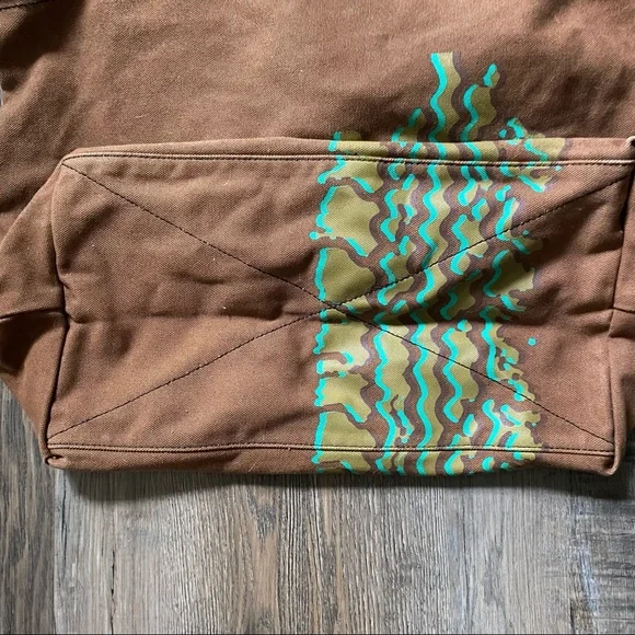 Vintage Y2K Marc Jacobs Brown & Green Canvas Tote Bag - Picture 4 of 11